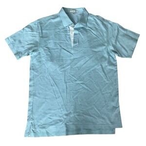NWOT Peter Millar square geometric polo blue white Size Medium